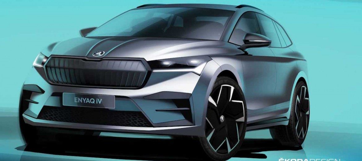 Официальный тизер Skoda Enyaq iV 2021 года