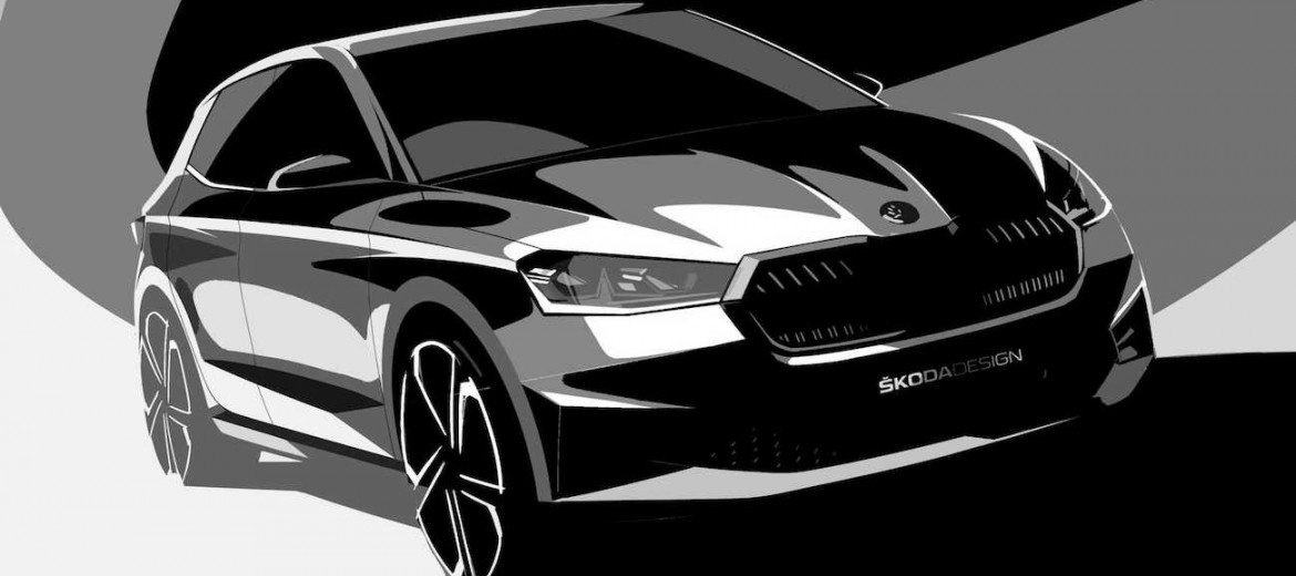 Эскизы Skoda Fabia 2021 года