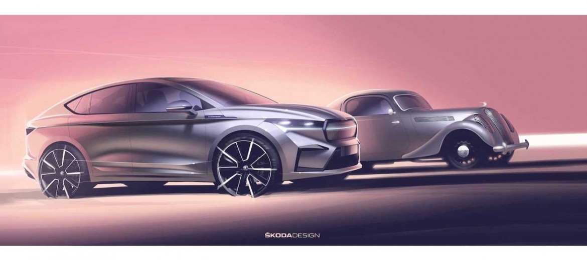 Эскиз Skoda Enyaq Coupe iV