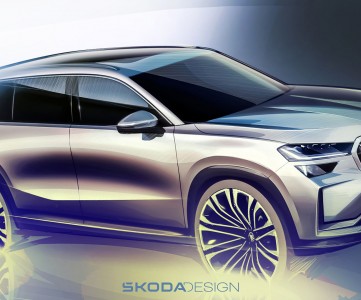Škoda Auto выпустила тизер нового Kodiaq и объявила подробности мировой премьеры