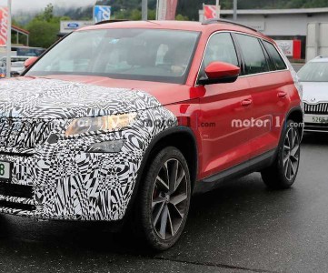 Шпионские фото рестайлингового Skoda Kodiaq RS 2021 года